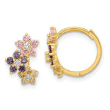 14k-madi-k-hinged-flower-multicolor-cz-hoop-earrings-SolomonJeweler-Wichita-KS-CustomJewelry