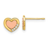 14k-madi-k-two-tone-polished-cz-heart-post-earrings-SolomonJeweler-Wichita-KS-CustomJewelry