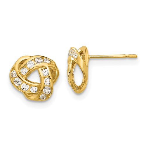 14k-madi-k-polished-cz-love-knot-post-earrings-SolomonJeweler-Wichita-KS-CustomJewelry