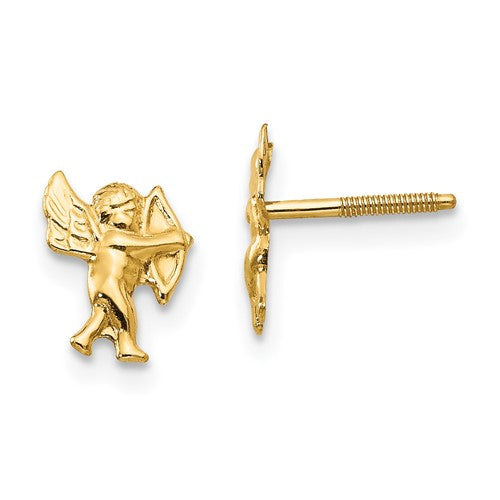 14k-madi-k-polished-cupid-screwback-earrings-SolomonJeweler-Wichita-KS-CustomJewelry