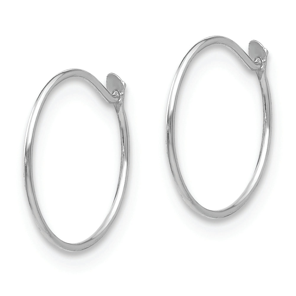 14k White Gold Madi K Sm. Endless Hoop Earrings - Solomon Jewelers