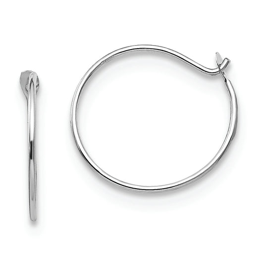 14k White Gold Madi K Sm. Endless Hoop Earrings - Solomon Jewelers