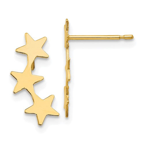 14k-madi-k-polished-3-star-post-earrings-SolomonJeweler-Wichita-KS-CustomJewelry