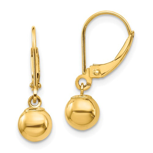 14k-madi-k-dangle-6mm-bead-leverback-earrings-SolomonJeweler-Wichita-KS-CustomJewelry