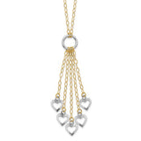 14k-two-tone-adjustable-heart-drop-necklace-SolomonJeweler-Wichita-KS-CustomJewelry
