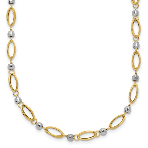 14k-two-tone-fancy-mirror-bead-necklace-SolomonJeweler-Wichita-KS-CustomJewelry