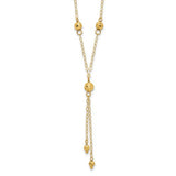 14k-yellow-gold-bead-lariat-with-2in-ext-necklace-SolomonJeweler-Wichita-KS-CustomJewelry