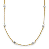 14k-two-tone-ropa-mirror-bead-w-2in-ext-necklace-SolomonJeweler-Wichita-KS-CustomJewelry