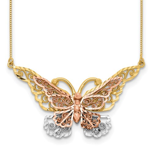 14k-yellow-rose-gold-w-rhodium-butterfly-necklace-SolomonJeweler-Wichita-KS-CustomJewelry