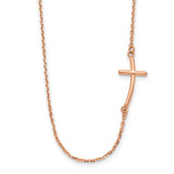 14k-rose-gold-small-sideways-curved-cross-necklace-SolomonJeweler-Wichita-KS-CustomJewelry