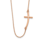 14k-rose-gold-large-sideways-curved-cross-necklace-SolomonJeweler-Wichita-KS-CustomJewelry