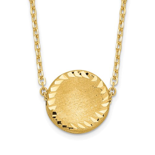 14k-brushed-polished-d-c-circle-necklace-SolomonJeweler-Wichita-KS-CustomJewelry