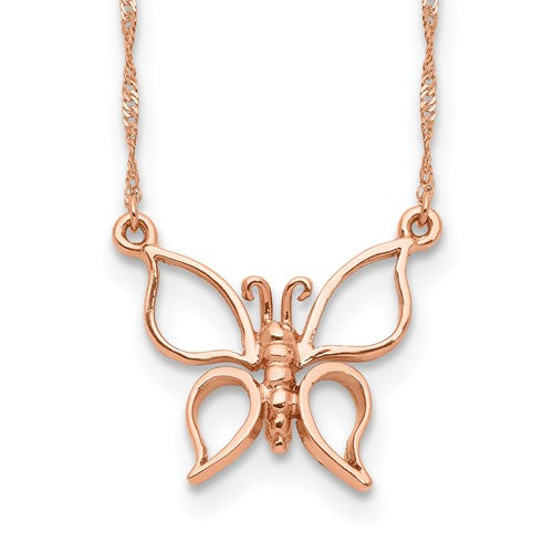 14k-rose-gold-polished-butterfly-necklace-SolomonJeweler-Wichita-KS-CustomJewelry
