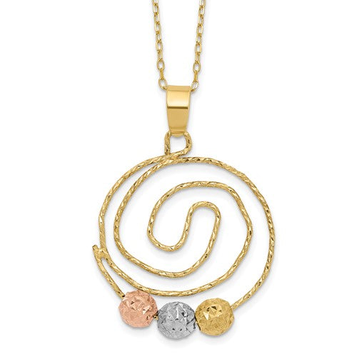 14k-tri-color-d-c-beads-on-spiral-pendant-necklace-SolomonJeweler-Wichita-KS-CustomJewelry