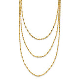 14k-polished-triple-strand-necklace-SolomonJeweler-Wichita-KS-CustomJewelry