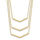 14k-polished-3-strand-w-2in-extension-drop-bar-necklace-SolomonJeweler-Wichita-KS-CustomJewelry