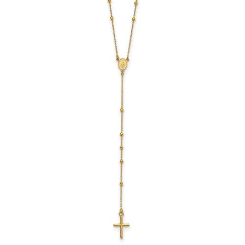 14k-polished-rosary-24-inch-necklace-SolomonJeweler-Wichita-KS-CustomJewelry