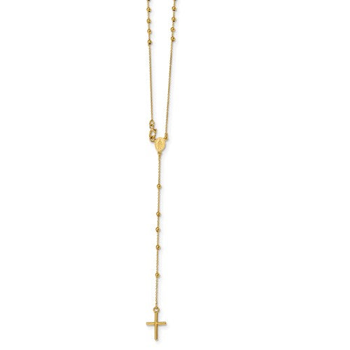 14k-polished-beaded-rosary-16-5-inch-necklace-SolomonJeweler-Wichita-KS-CustomJewelry