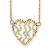 14k-polished-satin-and-d-c-heart-18in-necklace-SolomonJeweler-Wichita-KS-CustomJewelry