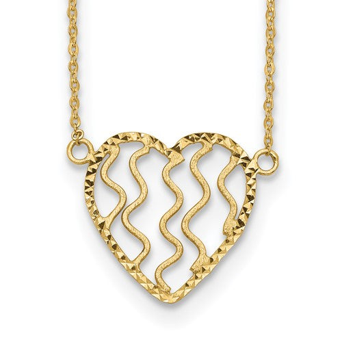 14k-polished-satin-and-d-c-heart-18in-necklace-SolomonJeweler-Wichita-KS-CustomJewelry