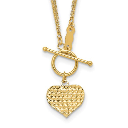 14k-polished-3-strand-d-c-heart-toggle-necklace-SolomonJeweler-Wichita-KS-CustomJewelry
