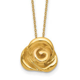 14k-polished-puffed-rose-18in-necklace-SolomonJeweler-Wichita-KS-CustomJewelry