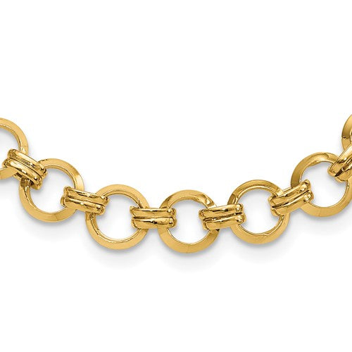 14k-polished-link-necklace-SolomonJeweler-Wichita-KS-CustomJewelry