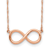 14k-rose-polished-infinity-necklace-SolomonJeweler-Wichita-KS-CustomJewelry
