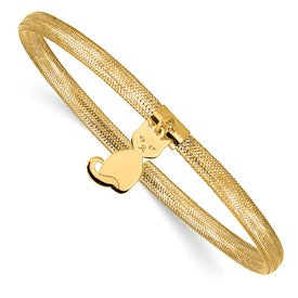 14k-cat-stretch-mesh-bracelet-SolomonJeweler-Wichita-KS-CustomJewelry
