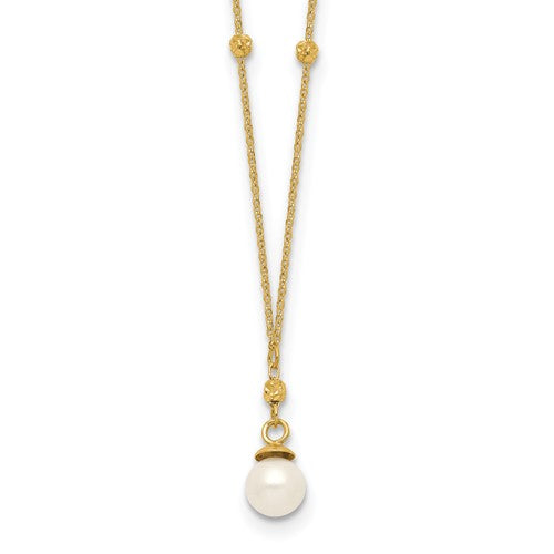 14k-beaded-chain-w-5mm-freshwater-cultured-pearl-necklace-SolomonJeweler-Wichita-KS-CustomJewelry