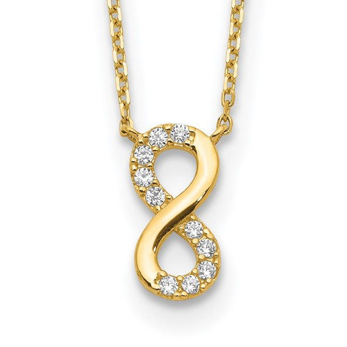 14k-infinity-symbol-cz-with-2in-ext-necklace-SolomonJeweler-Wichita-KS-CustomJewelry