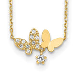 14k-butterflies-cz-with-2in-ext-necklace-SolomonJeweler-Wichita-KS-CustomJewelry