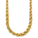 14k-polished-graduated-fancy-link-18in-necklace-SolomonJeweler-Wichita-KS-CustomJewelry