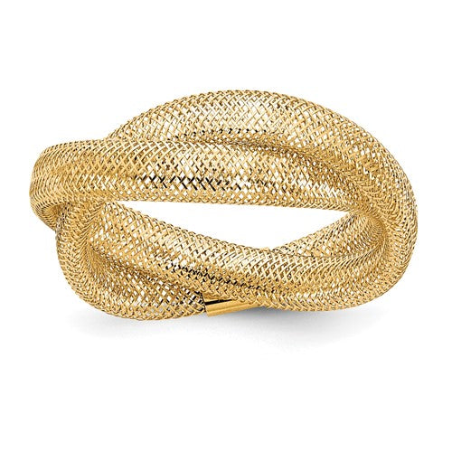 14k-gold-twisted-woven-mesh-stretch-ring-SolomonJeweler-Wichita-KS-CustomJewelry