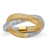 14k-with-rhodium-woven-mesh-stretch-ring-SolomonJeweler-Wichita-KS-CustomJewelry