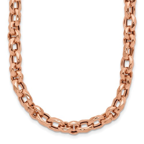 14k-rose-gold-polished-fancy-link-necklace-SolomonJeweler-Wichita-KS-CustomJewelry