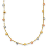 14k-tri-color-polished-d-c-fancy-beaded-18in-necklace-SolomonJeweler-Wichita-KS-CustomJewelry