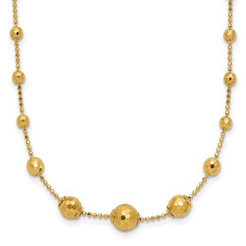 14k-polished-and-textured-beaded-17in-necklace-SolomonJeweler-Wichita-KS-CustomJewelry