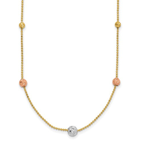 14k-tri-color-d-c-beads-beaded-chain-necklace-SolomonJeweler-Wichita-KS-CustomJewelry