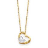 14k-and-white-rhodium-brushed-and-polished-love-heart-17in-necklace-SolomonJeweler-Wichita-KS-CustomJewelry