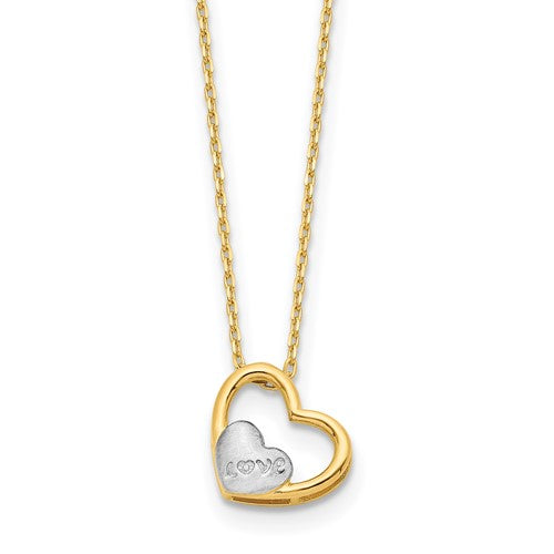 14k-and-white-rhodium-brushed-and-polished-love-heart-17in-necklace-SolomonJeweler-Wichita-KS-CustomJewelry