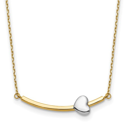 14k-two-tone-heart-bar-18-inch-necklace-SolomonJeweler-Wichita-KS-CustomJewelry