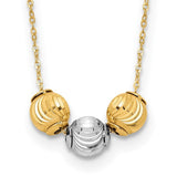 14k-two-tone-polished-d-c-beads-17in-necklace-SolomonJeweler-Wichita-KS-CustomJewelry