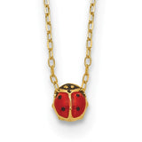 14k-polished-enameled-small-ladybug-16-5in-necklace-SolomonJeweler-Wichita-KS-CustomJewelry