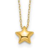 14k-polished-puffed-star-16-5in-necklace-SolomonJeweler-Wichita-KS-CustomJewelry