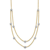 14k-two-tone-double-chain-star-necklace-SolomonJeweler-Wichita-KS-CustomJewelry