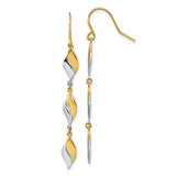 14k-two-tone-polished-wavy-dangle-earrings-SolomonJeweler-Wichita-KS-CustomJewelry