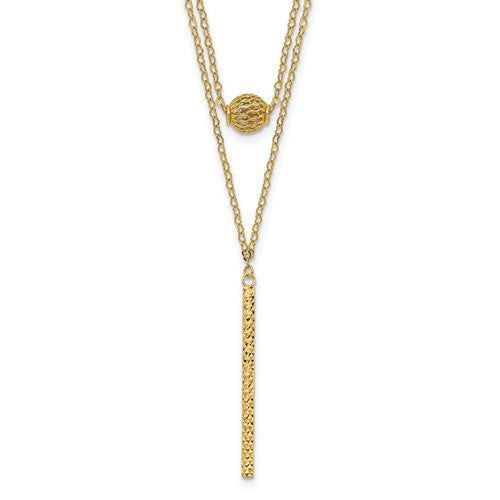 14k-double-layer-hollow-bead-d-c-bar-2-in-necklace-SolomonJeweler-Wichita-KS-CustomJewelry
