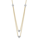 14k-two-tone-polished-d-c-discs-double-necklace-SolomonJeweler-Wichita-KS-CustomJewelry