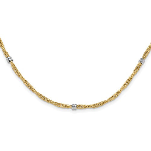 14k-two-tone-polished-fancy-beaded-station-necklace-SolomonJeweler-Wichita-KS-CustomJewelry